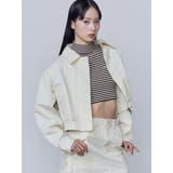 バックレースアップショートブルゾン | EMODA | 詳細画像21 