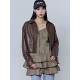 バックレースアップショートブルゾン | EMODA | 詳細画像25 