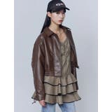 バックレースアップショートブルゾン | EMODA | 詳細画像26 