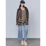 バックレースアップショートブルゾン | EMODA | 詳細画像28 