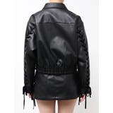 バックレースアップショートブルゾン | EMODA | 詳細画像31 