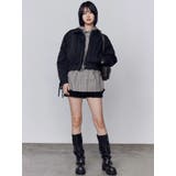 バックレースアップショートブルゾン | EMODA | 詳細画像7 