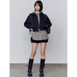 バックレースアップショートブルゾン | EMODA | 詳細画像8 