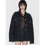 ワイドオーバーデニムブルゾン | EMODA | 詳細画像3 