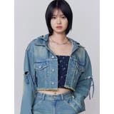 カットスリーブフードデニムブルゾン | EMODA | 詳細画像20 