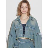 カットスリーブフードデニムブルゾン | EMODA | 詳細画像3 