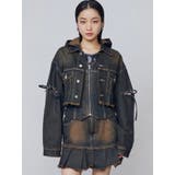 カットスリーブフードデニムブルゾン | EMODA | 詳細画像33 