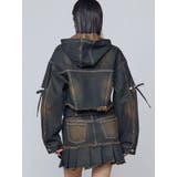 カットスリーブフードデニムブルゾン | EMODA | 詳細画像35 