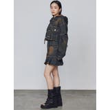 カットスリーブフードデニムブルゾン | EMODA | 詳細画像37 