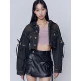 カットスリーブフードデニムブルゾン | EMODA | 詳細画像39 