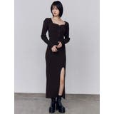 フロントボタンリブニットワンピース | EMODA | 詳細画像13