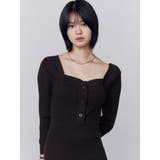 フロントボタンリブニットワンピース | EMODA | 詳細画像15