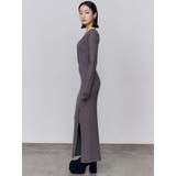 フロントボタンリブニットワンピース | EMODA | 詳細画像7