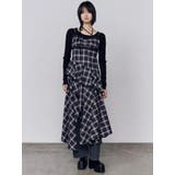 アシンメトリーフリルマキシワンピース | EMODA | 詳細画像1