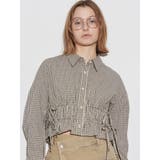 グレー | サイドリボンストリングシャツ | EMODA