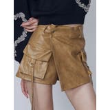 カーゴラップフェイクレザーショートパンツ | EMODA | 詳細画像31 