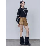 カーゴラップフェイクレザーショートパンツ | EMODA | 詳細画像34 