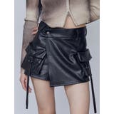 カーゴラップフェイクレザーショートパンツ | EMODA | 詳細画像35 