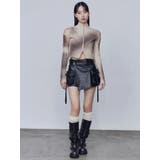 カーゴラップフェイクレザーショートパンツ | EMODA | 詳細画像38 