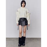 カーゴラップフェイクレザーショートパンツ | EMODA | 詳細画像6 