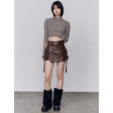 カーゴラップフェイクレザーショートパンツ | EMODA | 詳細画像9 