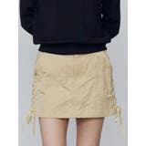 イエロー | レースアップミニスカート | EMODA