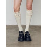 ホワイト | SHEER SWITCHING HIGH SOCKS | EMODA