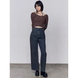 ミッドワイドジャストウエストジーンズ | EMODA | 詳細画像3