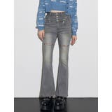 カーブレースアップハイウエストフレアパギンス | EMODA | 詳細画像2 