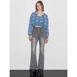 カーブレースアップハイウエストフレアパギンス | EMODA | 詳細画像3 