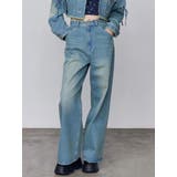 アイスブルー | ワイドルーズジーンズ | EMODA