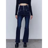 バックリボンフレアハイウエストパギンス | EMODA | 詳細画像11 