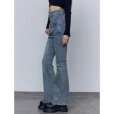 バックリボンフレアハイウエストパギンス | EMODA | 詳細画像17 