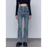 バックリボンフレアハイウエストパギンス | EMODA | 詳細画像19 