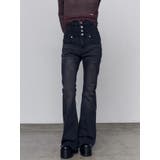 バックリボンフレアハイウエストパギンス | EMODA | 詳細画像27 