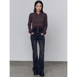 バックリボンフレアハイウエストパギンス | EMODA | 詳細画像28 