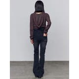 バックリボンフレアハイウエストパギンス | EMODA | 詳細画像29 