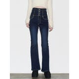 バックリボンフレアハイウエストパギンス | EMODA | 詳細画像3 