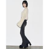 バックリボンフレアハイウエストパギンス | EMODA | 詳細画像39 