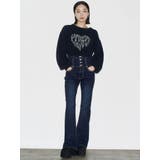 バックリボンフレアハイウエストパギンス | EMODA | 詳細画像46 