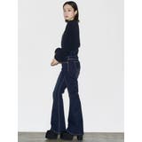 バックリボンフレアハイウエストパギンス | EMODA | 詳細画像47 