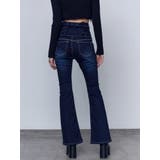 バックリボンフレアハイウエストパギンス | EMODA | 詳細画像7 