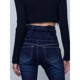 バックリボンフレアハイウエストパギンス | EMODA | 詳細画像8 