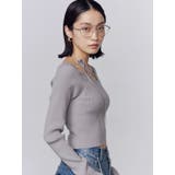 アシンメトリーチョーカーニット | EMODA | 詳細画像14 