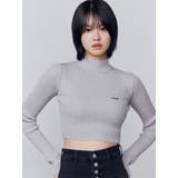 グレー | ハイネッククロップニット | EMODA