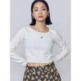 ホワイト | プレートクロップニット | EMODA