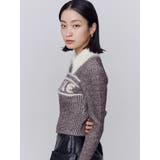 プレーティングシャギーロゴニット | EMODA | 詳細画像14 