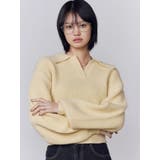 イエロー | スキッパーワイドシャギーニット | EMODA