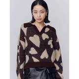 ブラウン | スキッパーワイドシャギーニット | EMODA