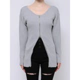 グレー | レースエッジフィットリブトップ | EMODA